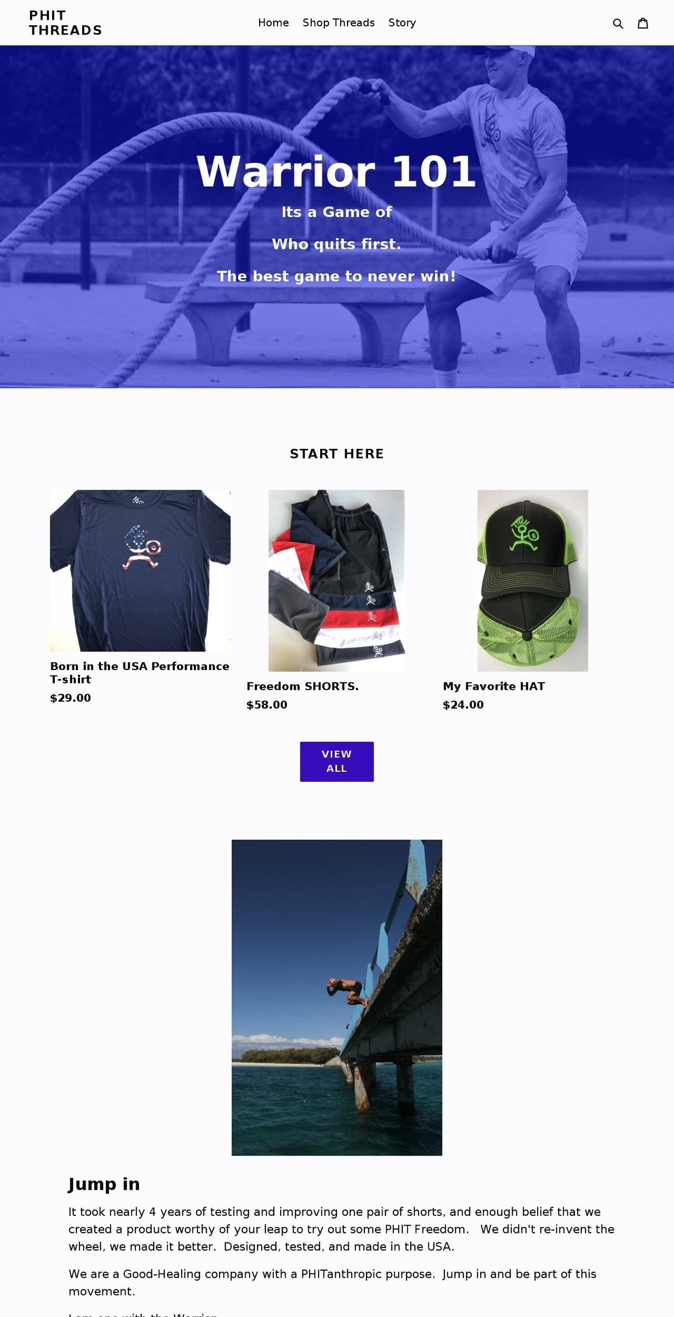 phitthreads.com — Shopify storefront screenshot