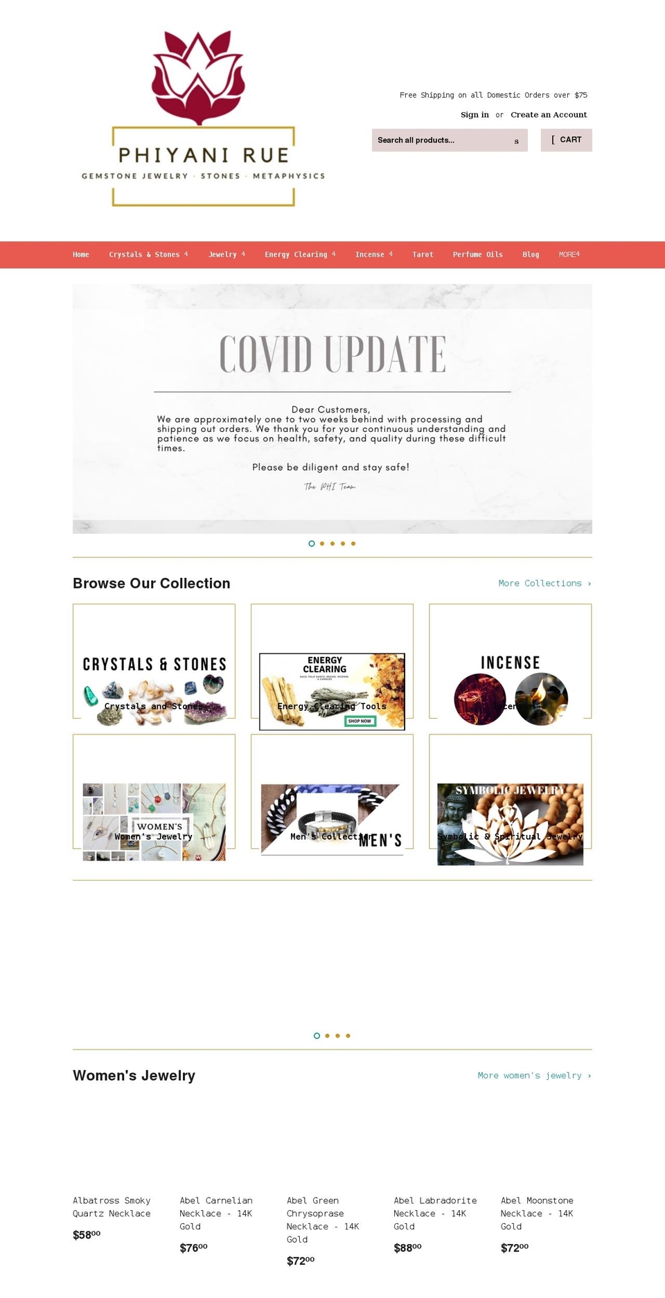 phiyanirue.com — Shopify storefront screenshot