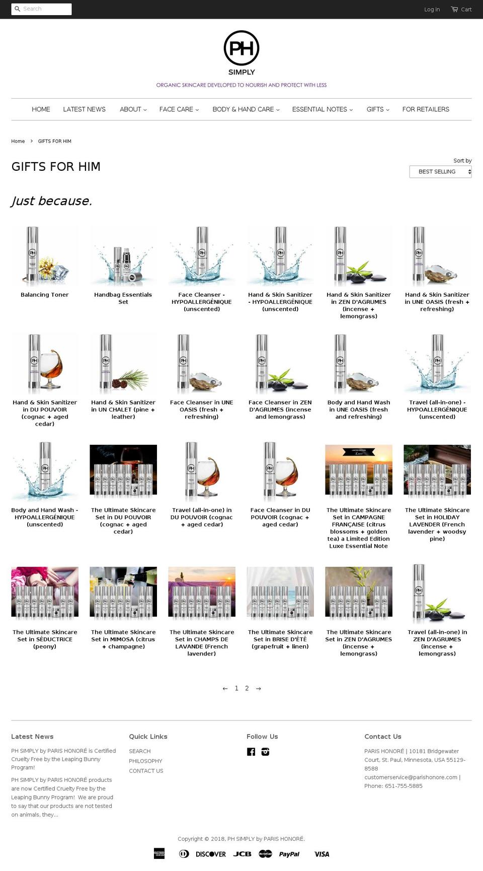 phmale.com — Shopify storefront screenshot
