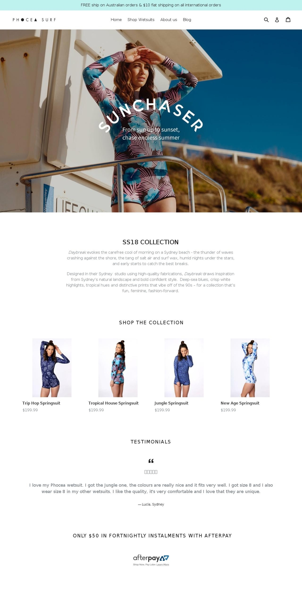 phoceasurf.com — Shopify storefront screenshot