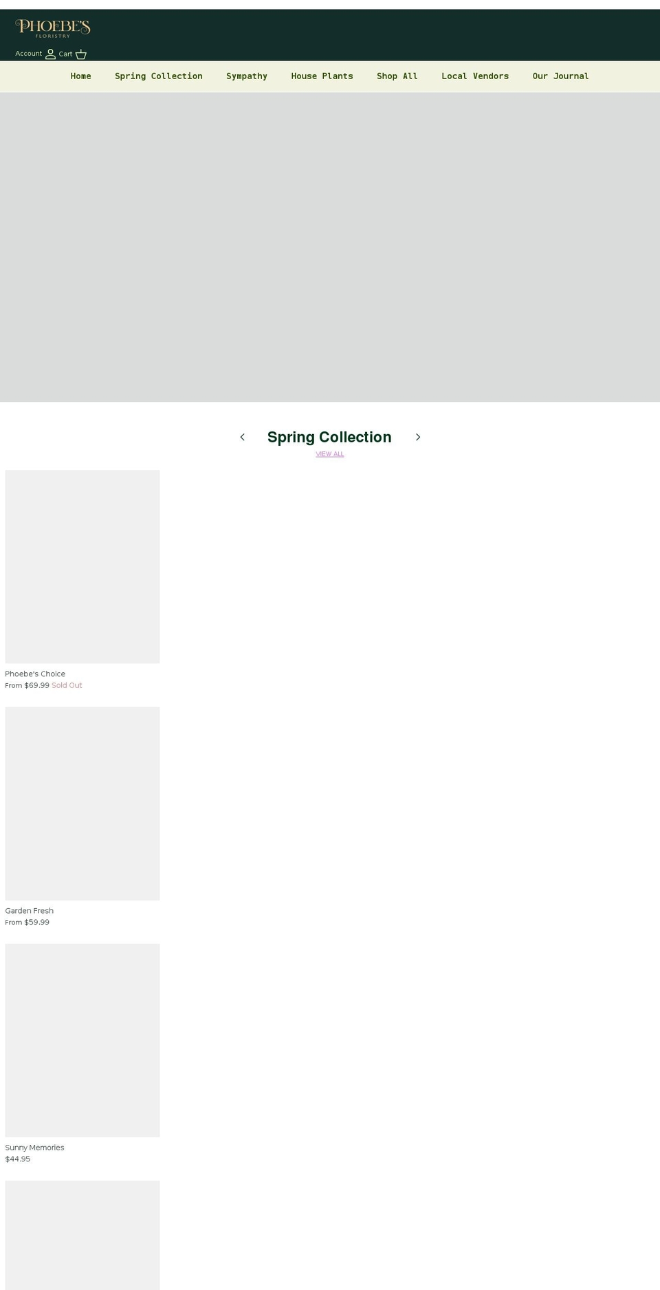 phoebes.shop shopify website screenshot