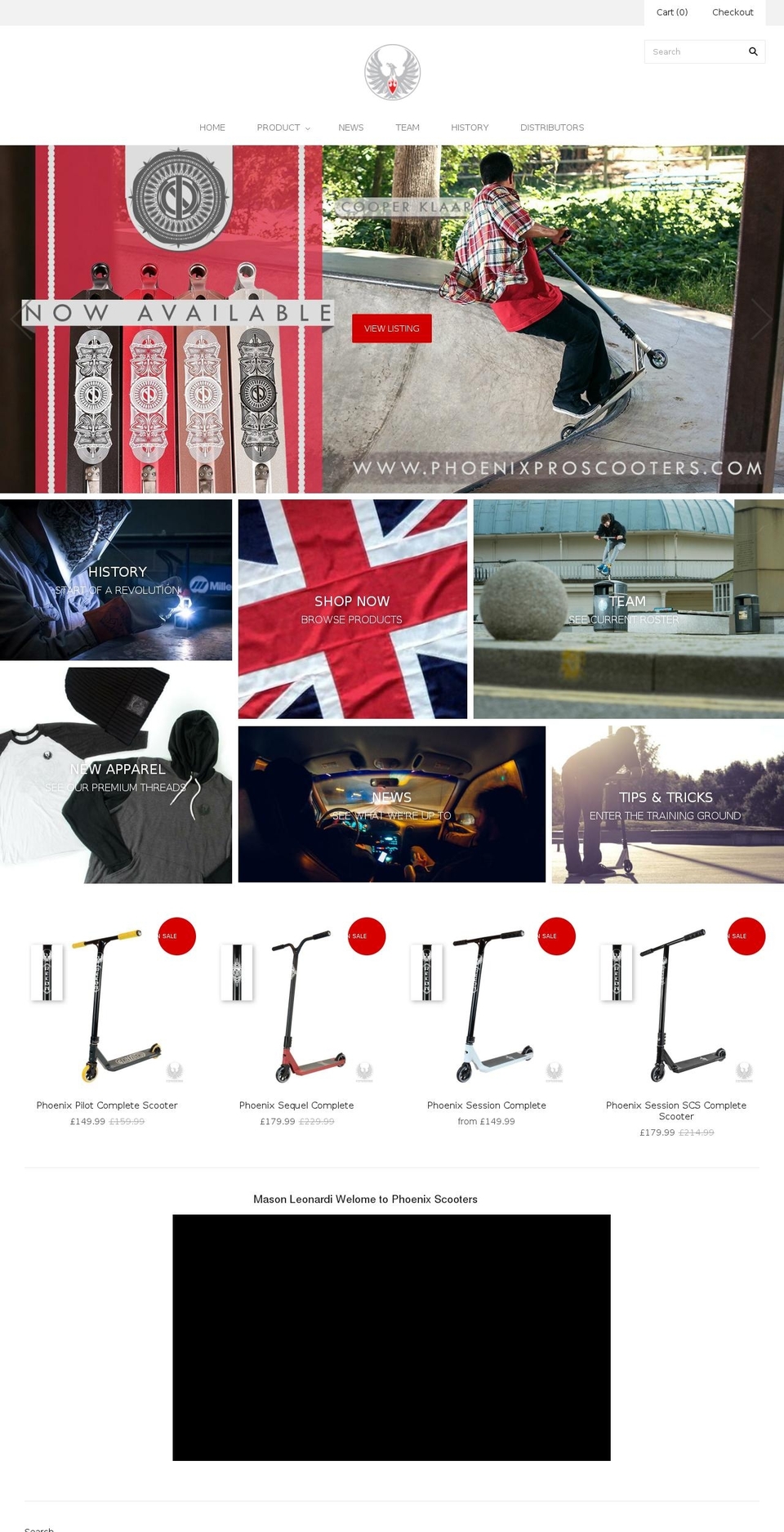 Phoenix USA Export - Grid Theme Shopify theme site example phoenix-pro-scooters-uk.myshopify.com