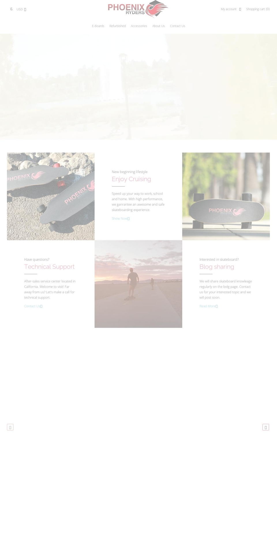 phoenix-ryders.com shopify website screenshot