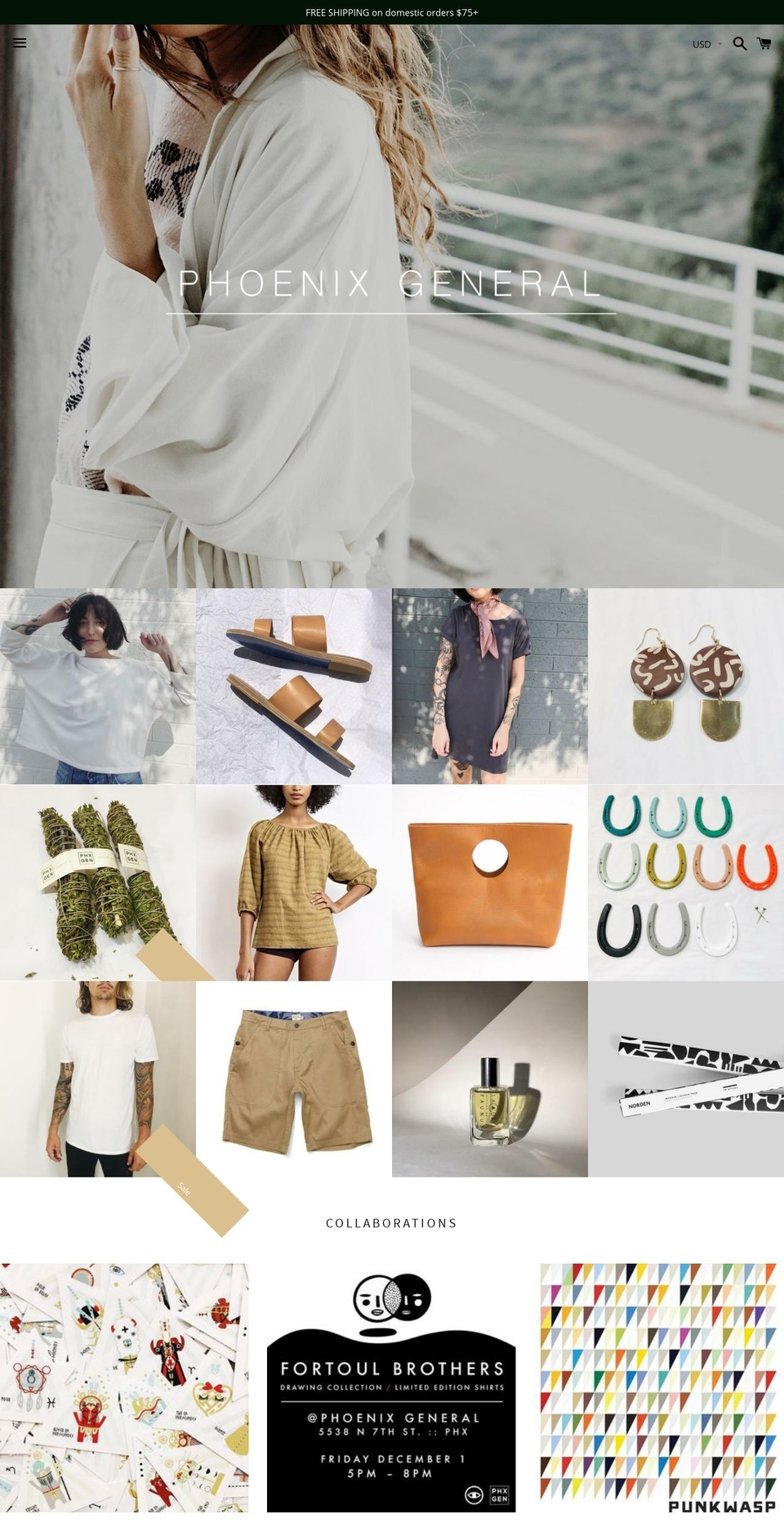 phoenixgeneralstore.com shopify website screenshot