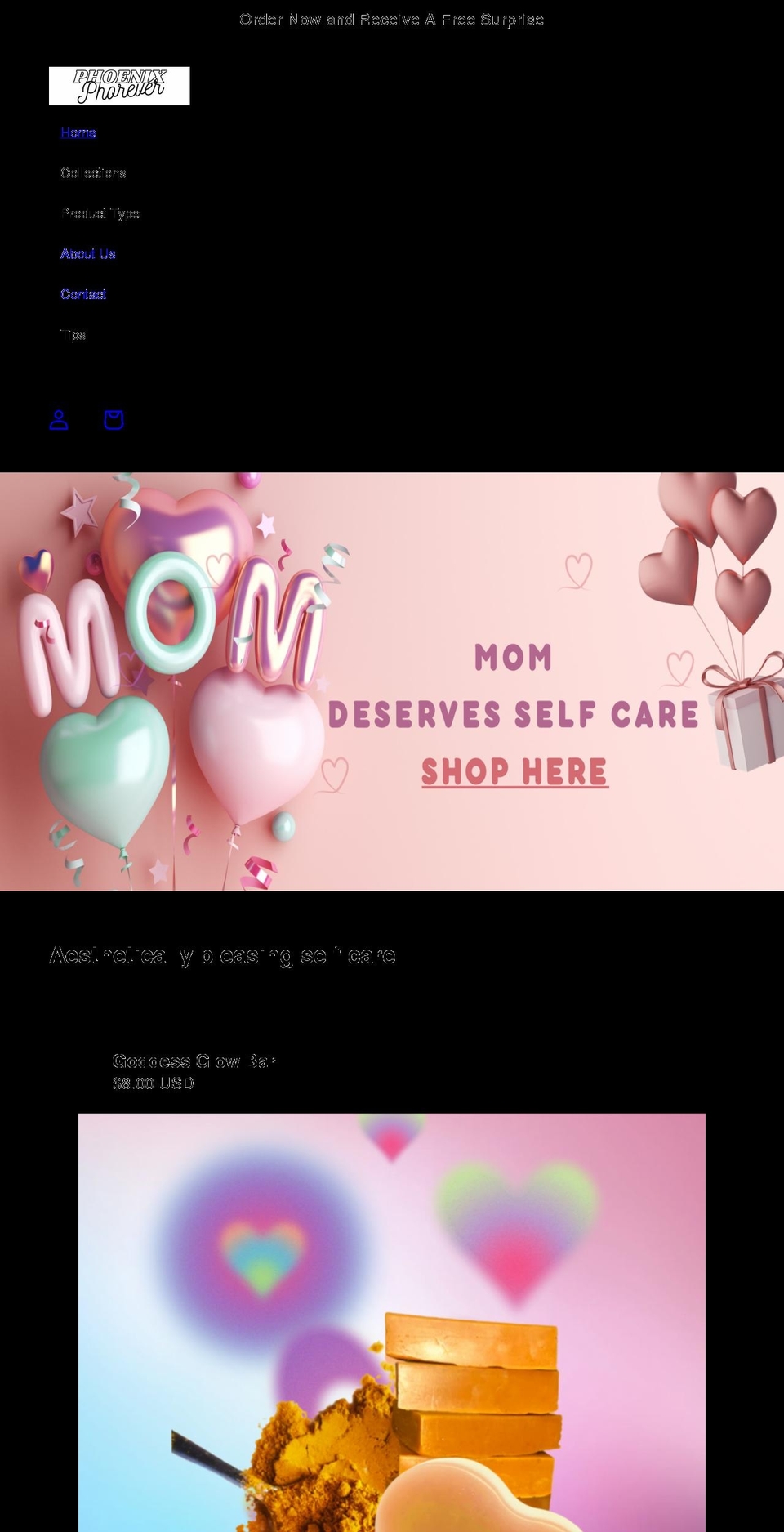 phoenixphorever.com shopify website screenshot