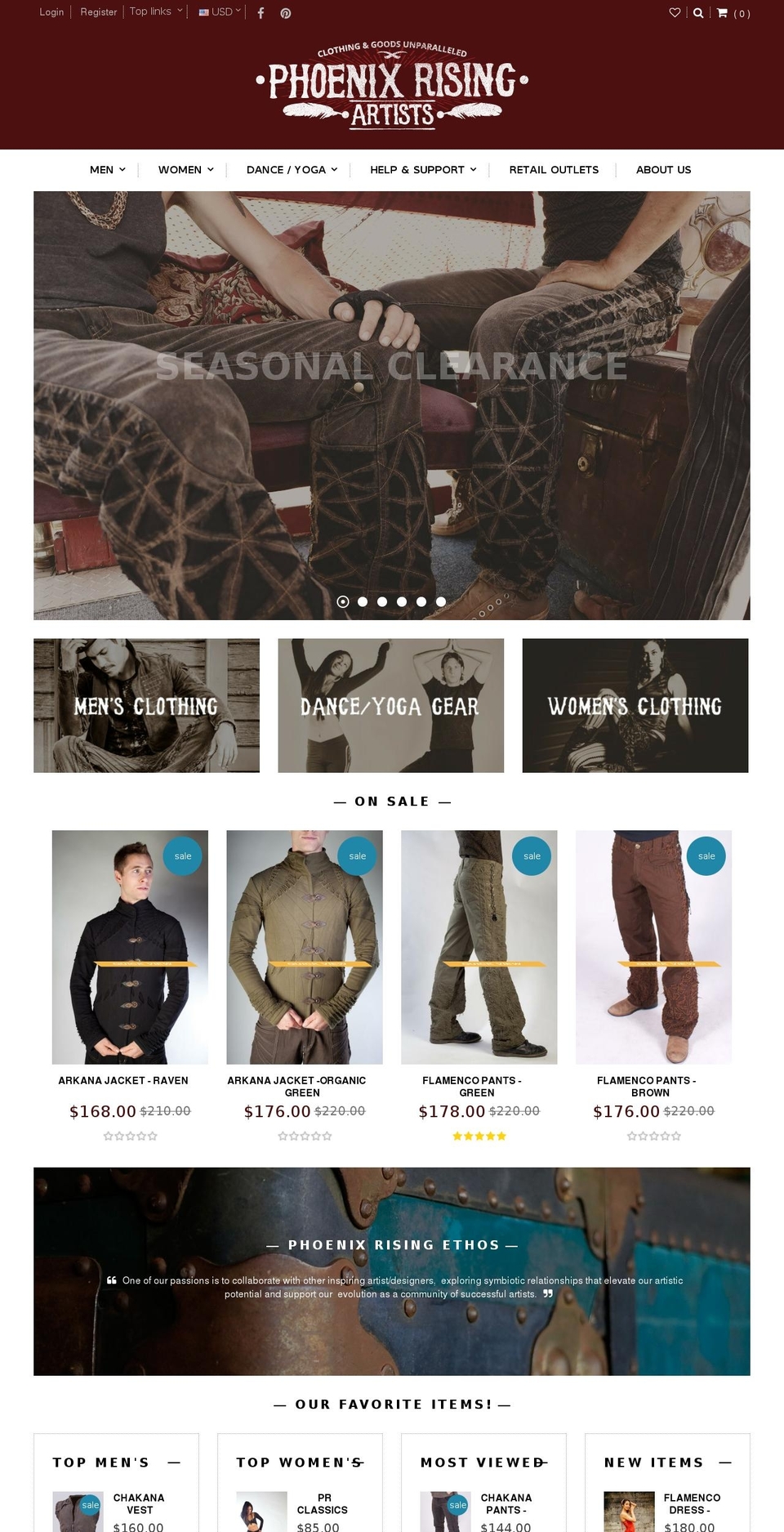 Qeretail + MultiVendor SO Shopify theme site example phoenixrisingartists.com