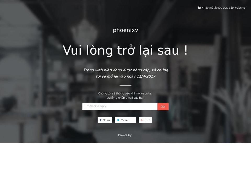 phoenixv.com shopify website screenshot