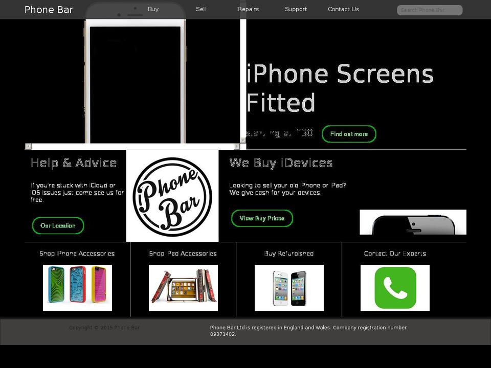 phone-bar.co.uk shopify website screenshot