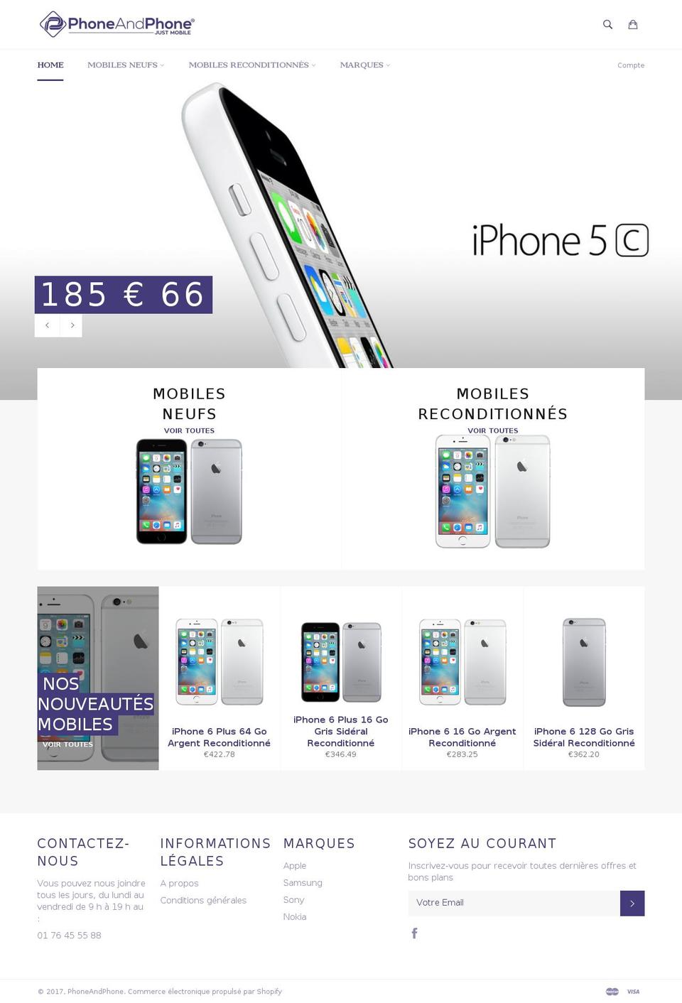 phoneandphone.com shopify website screenshot