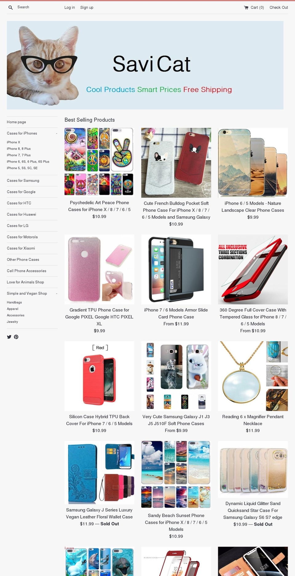 phonecasesone.com — Shopify storefront screenshot