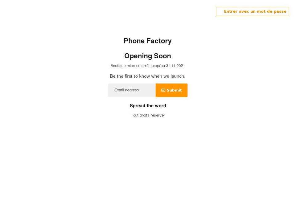 phonefactory.net shopify website screenshot