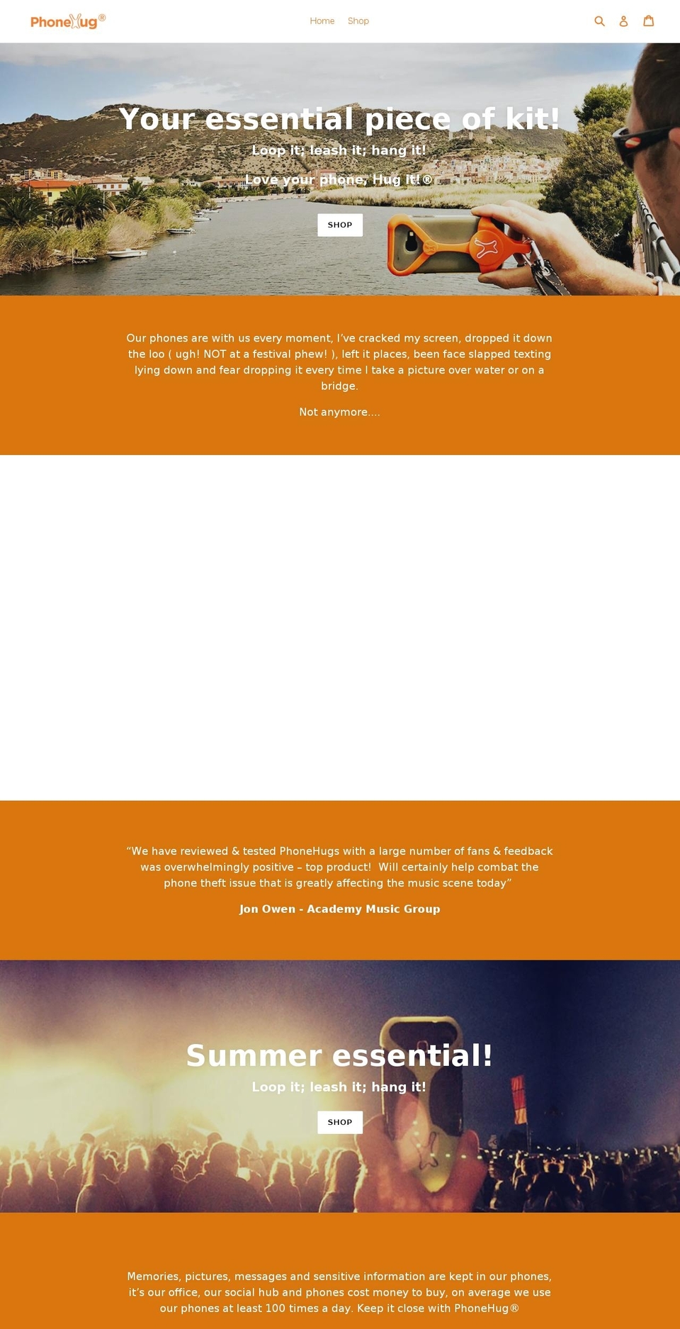 phonehugg.com — Shopify storefront screenshot