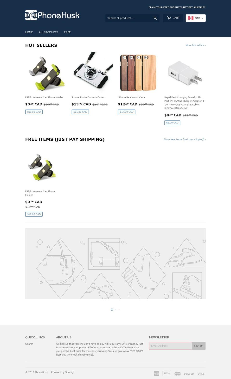 phonehusk.com — Shopify storefront screenshot