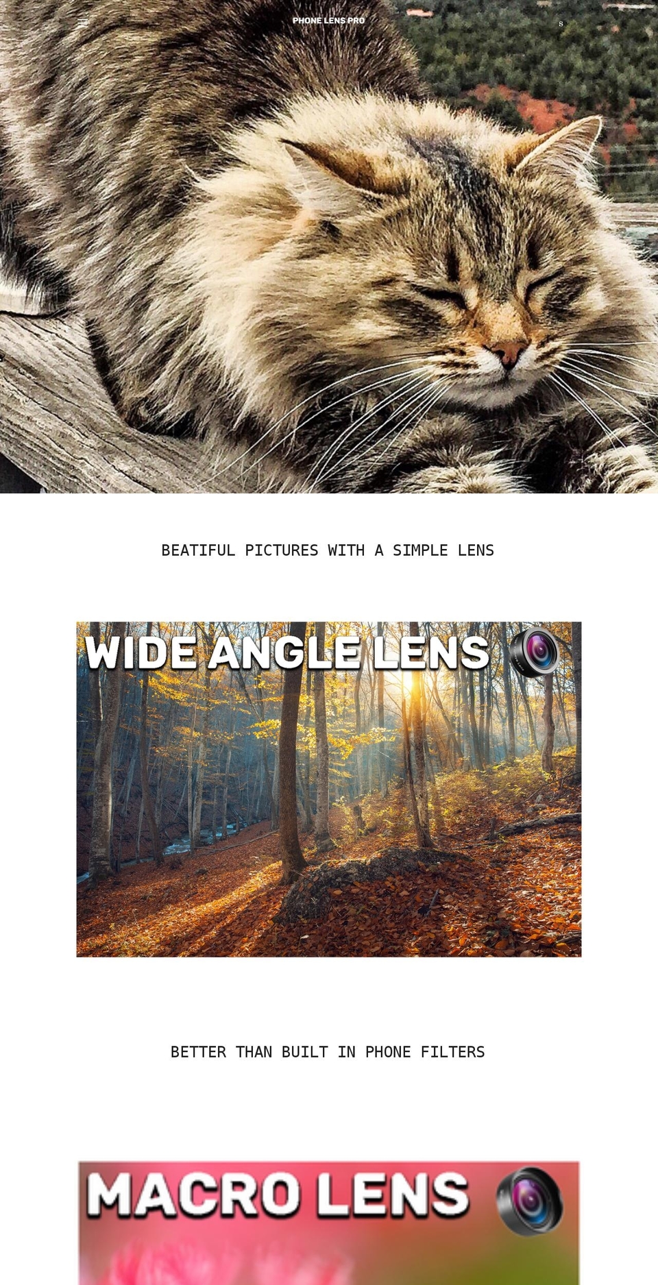 phonelenspro.com shopify website screenshot