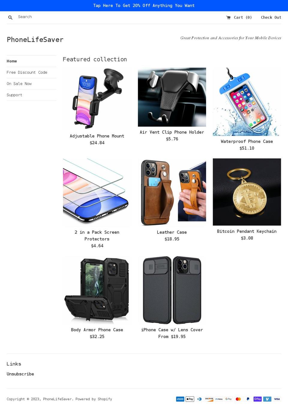 phonelifesaver.com shopify website screenshot