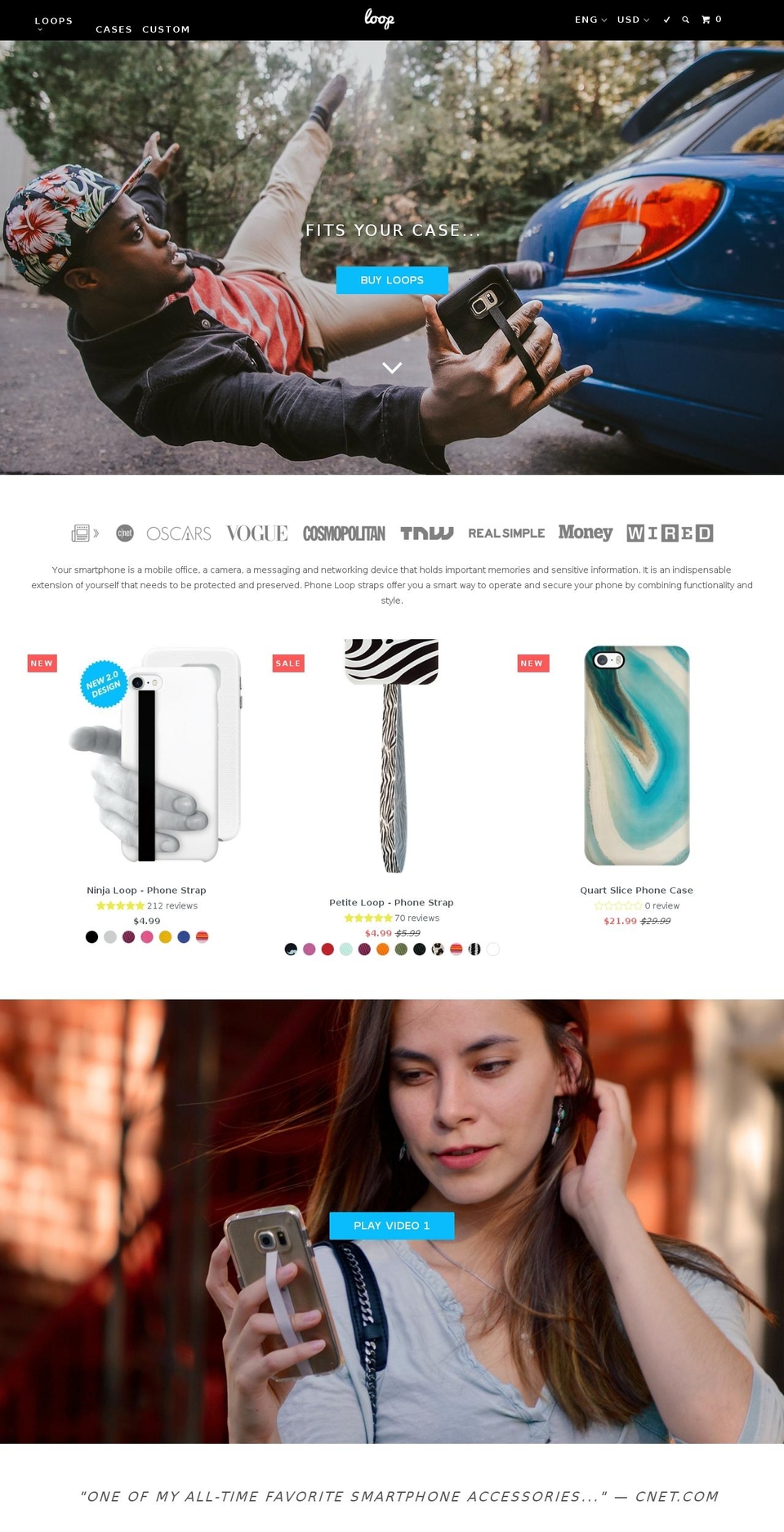 Streamline Shopify theme site example phoneloops.com