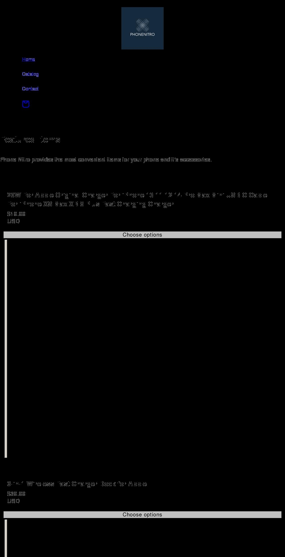 phonenitro.com shopify website screenshot