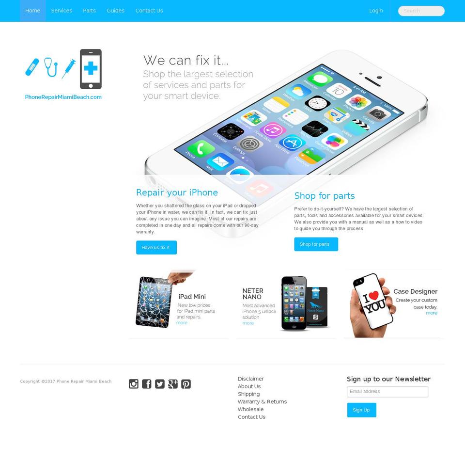 Copy of Lucid One Shopify theme site example phonerepairmiamibeach.com