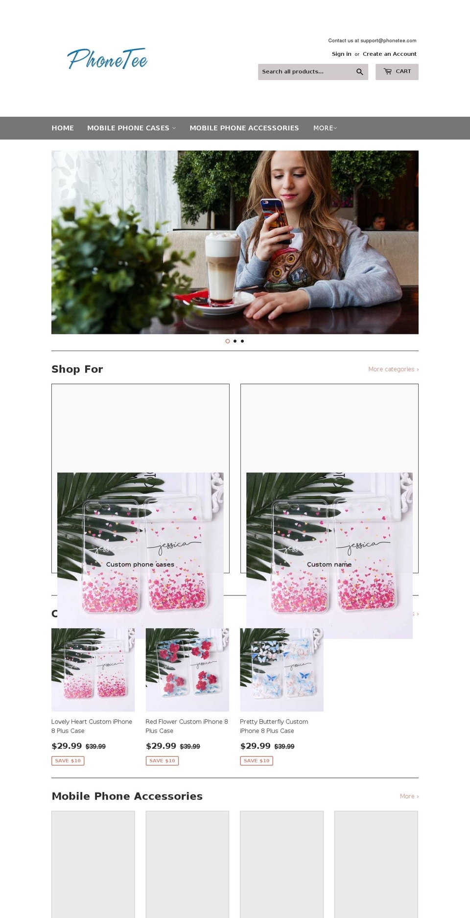 phonetee.com — Shopify storefront screenshot
