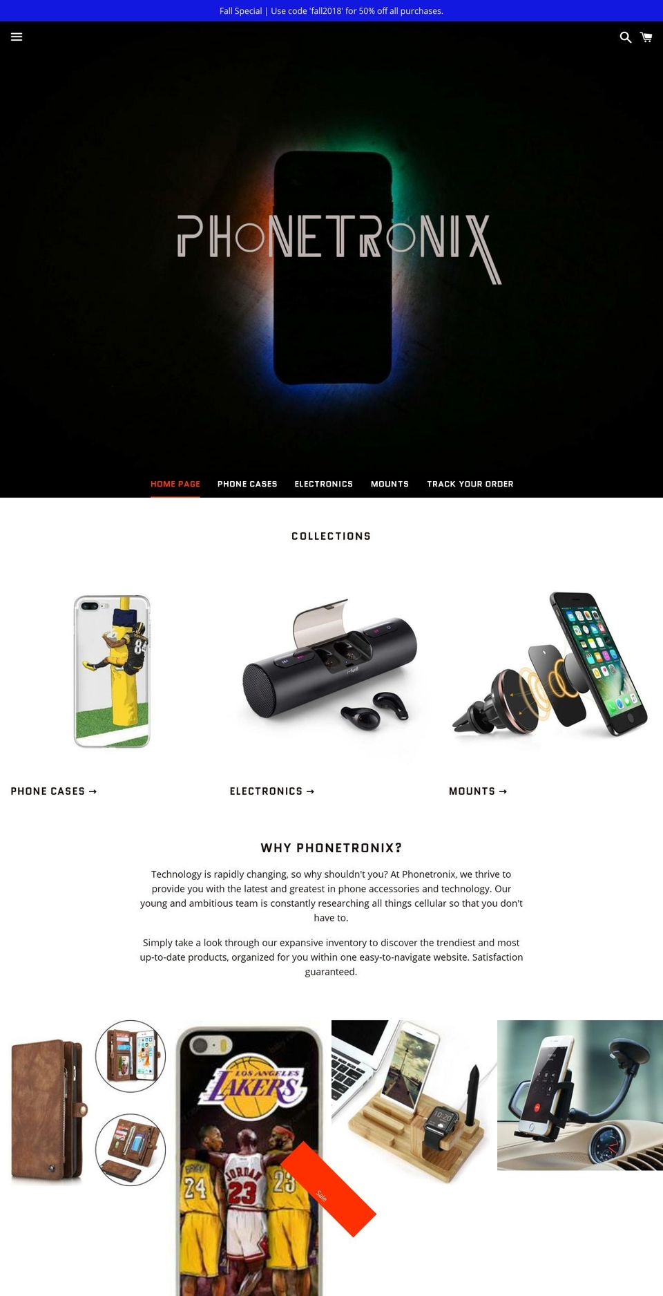 phonetronix.com — Shopify storefront screenshot