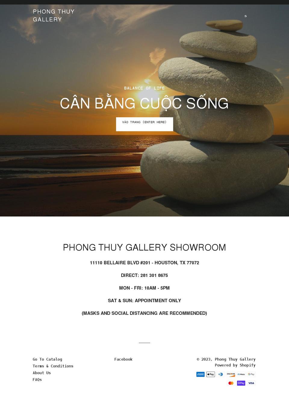 phongthuygallery.com shopify website screenshot
