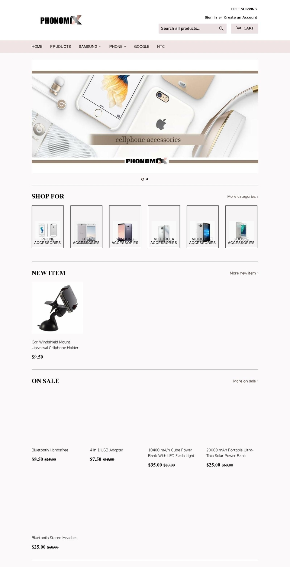 phonomix.com — Shopify storefront screenshot