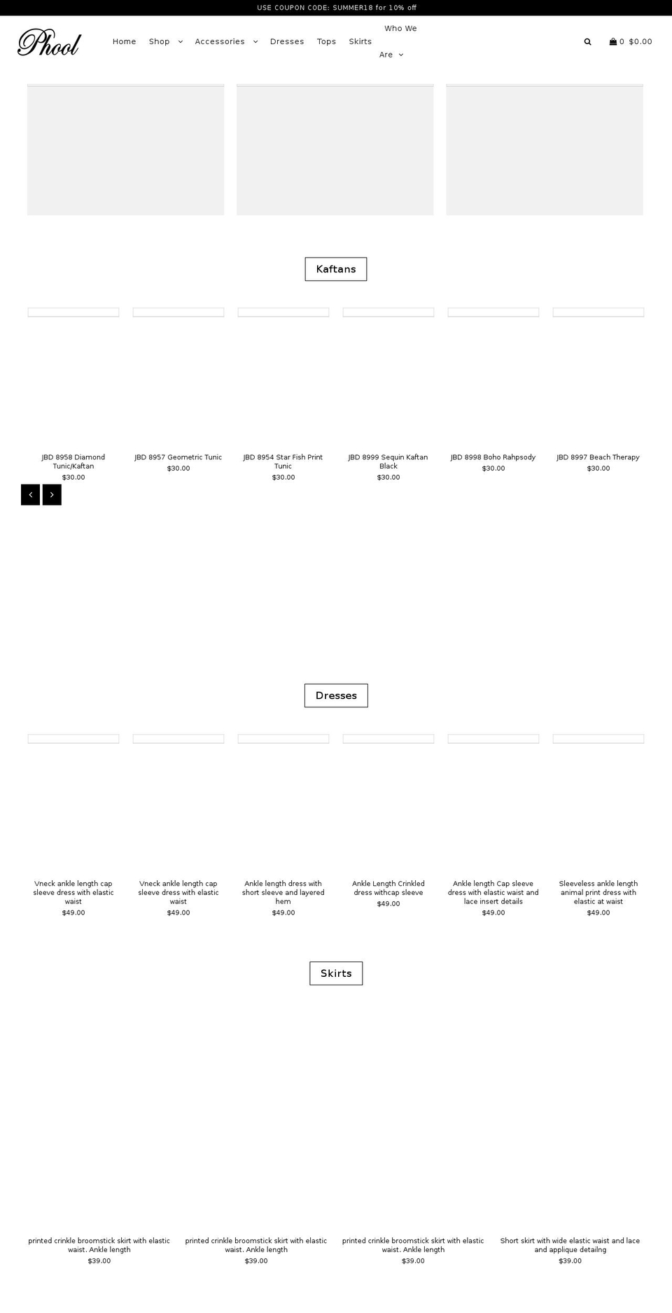 phoolfashion.com — Shopify storefront screenshot