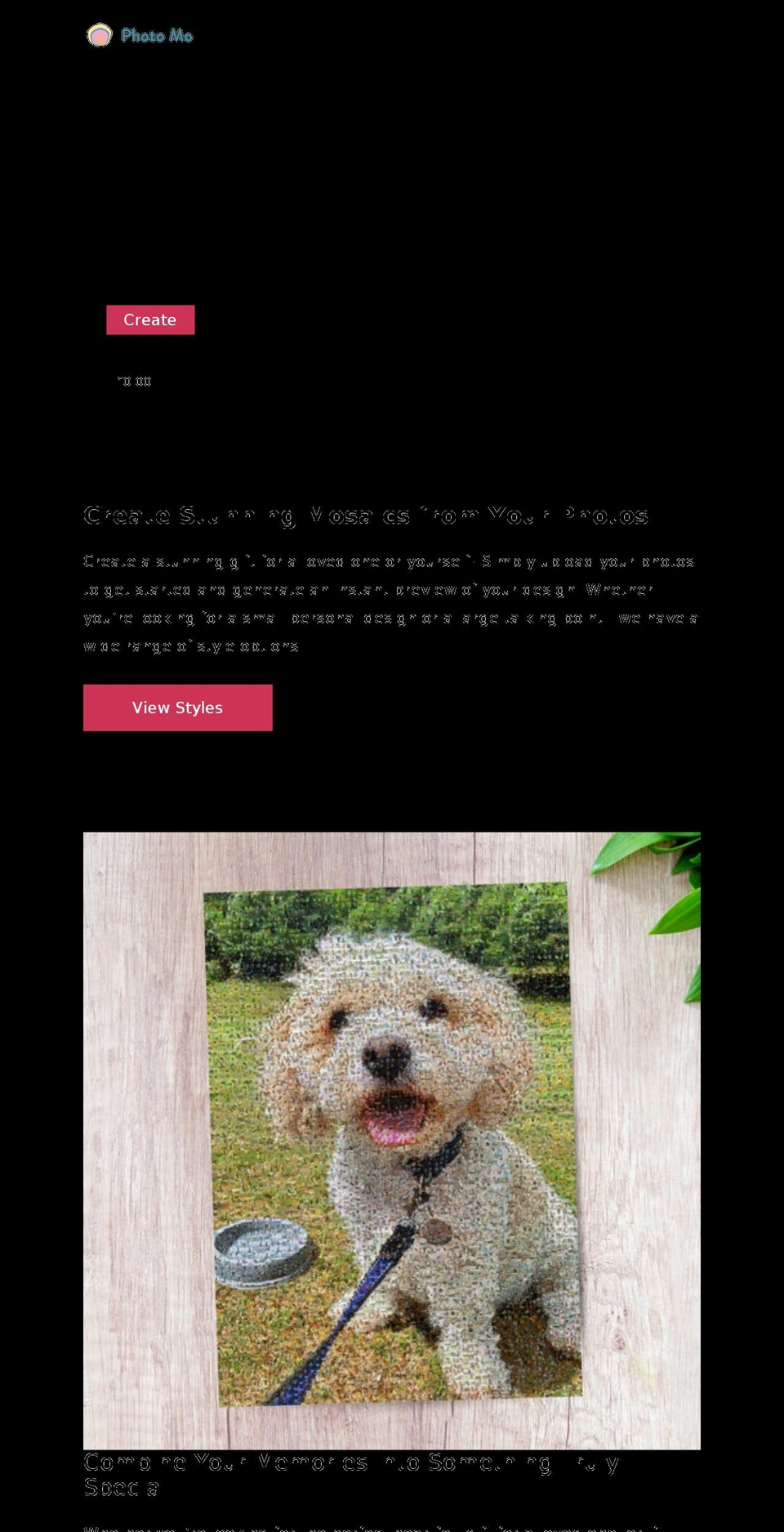 photo-mosaic.net shopify website screenshot