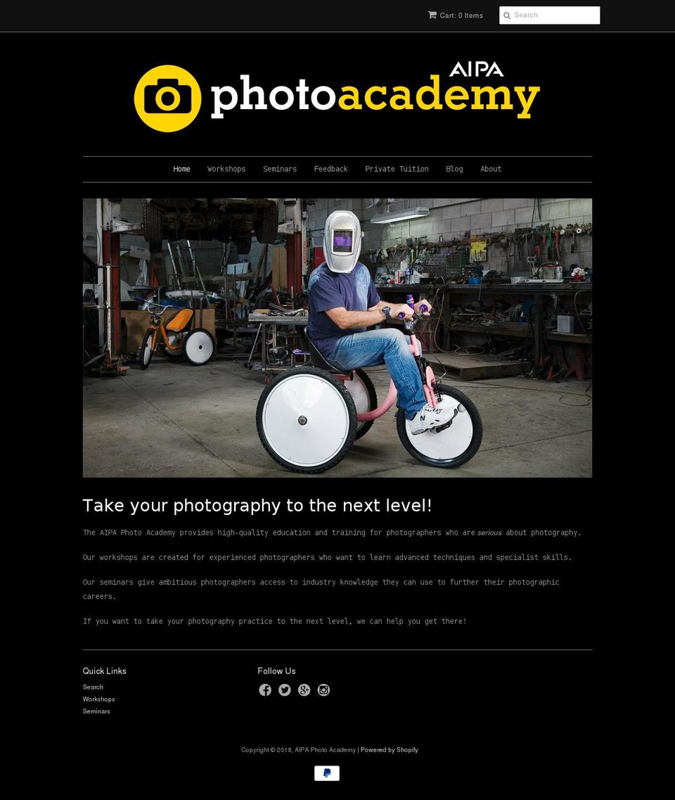 photoacademy.nz shopify website screenshot