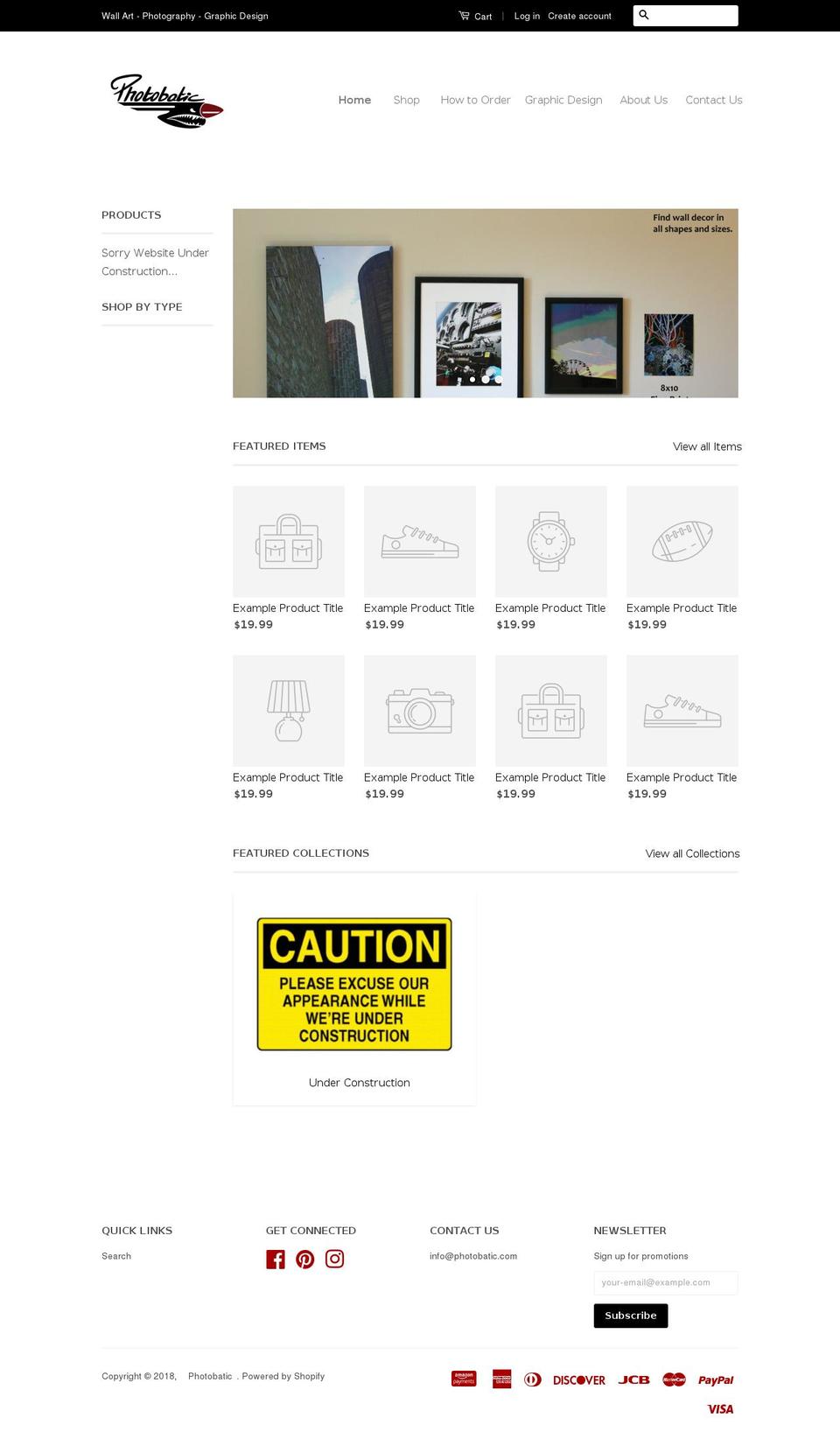 photobatic.com shopify website screenshot