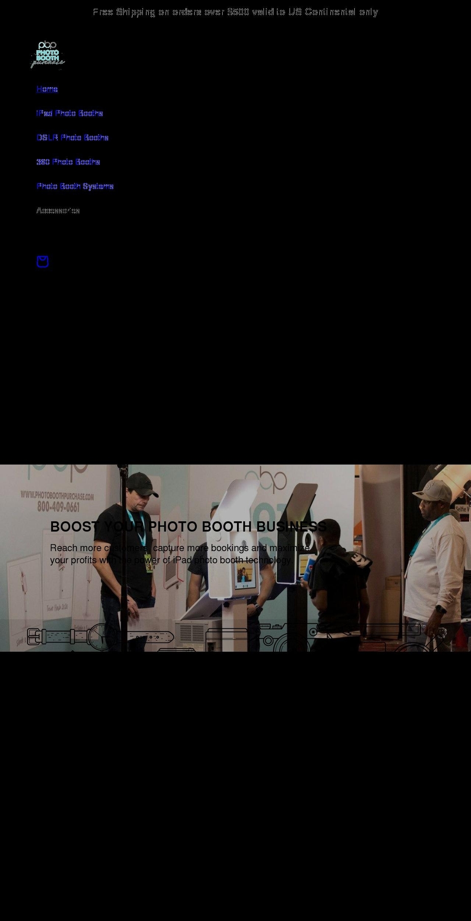 photoboothpurchase.com shopify website screenshot
