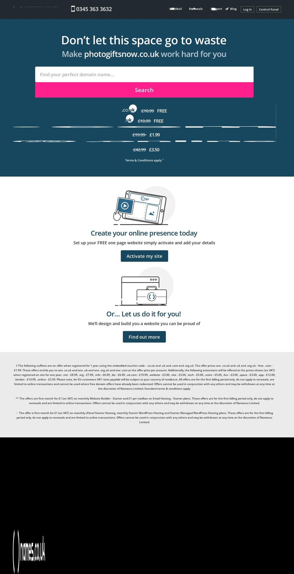 photogiftsnow.co.uk shopify website screenshot