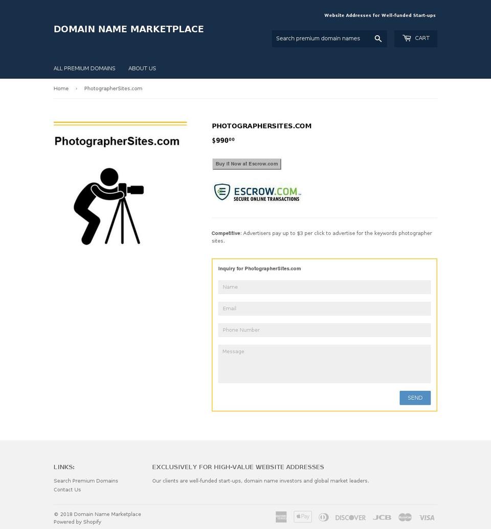 photographerlynx.com — Shopify storefront screenshot