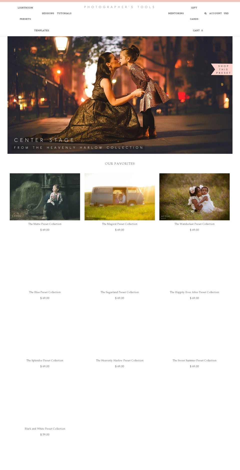photographers-tools.com shopify website screenshot