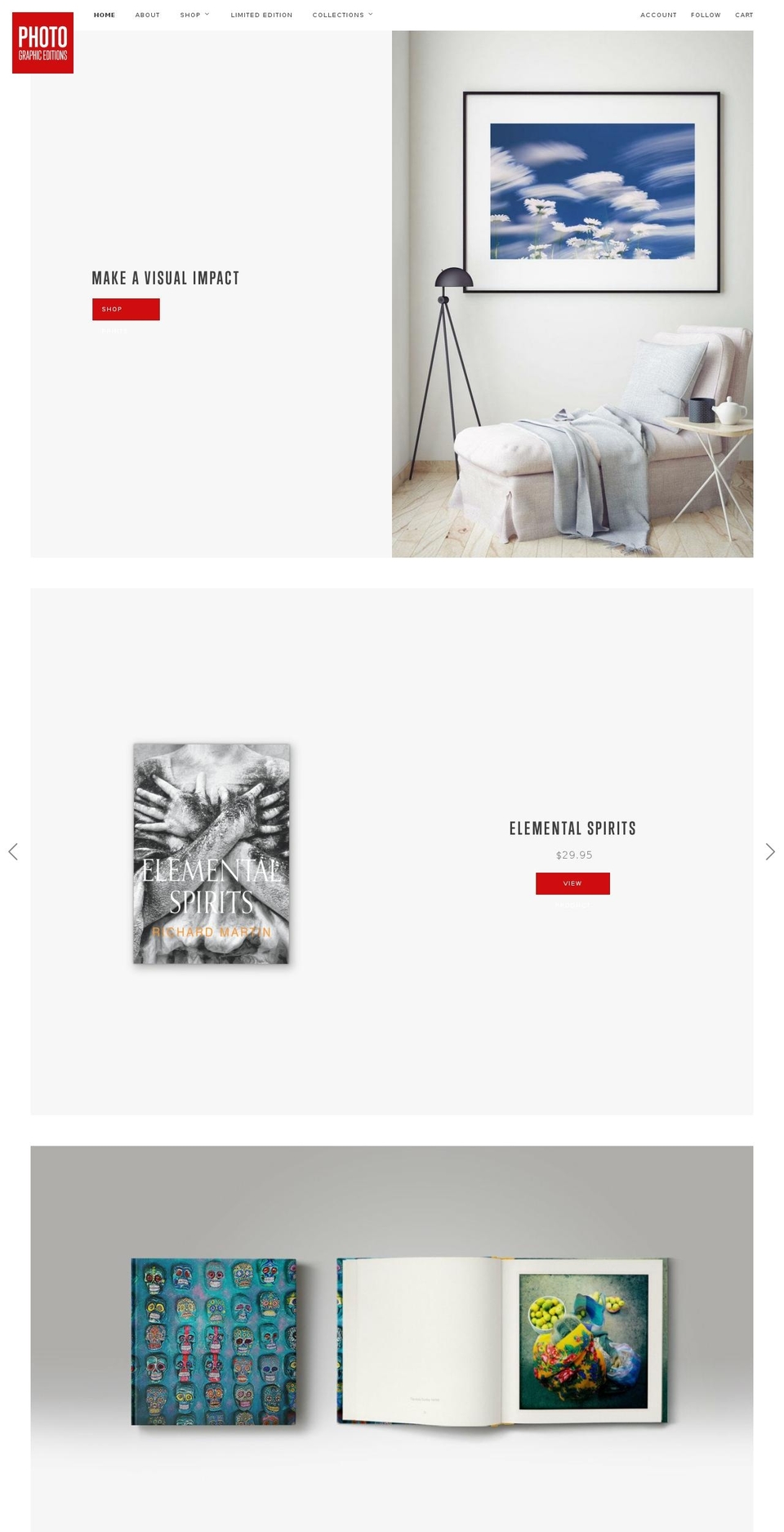 photographiceditions.store shopify website screenshot