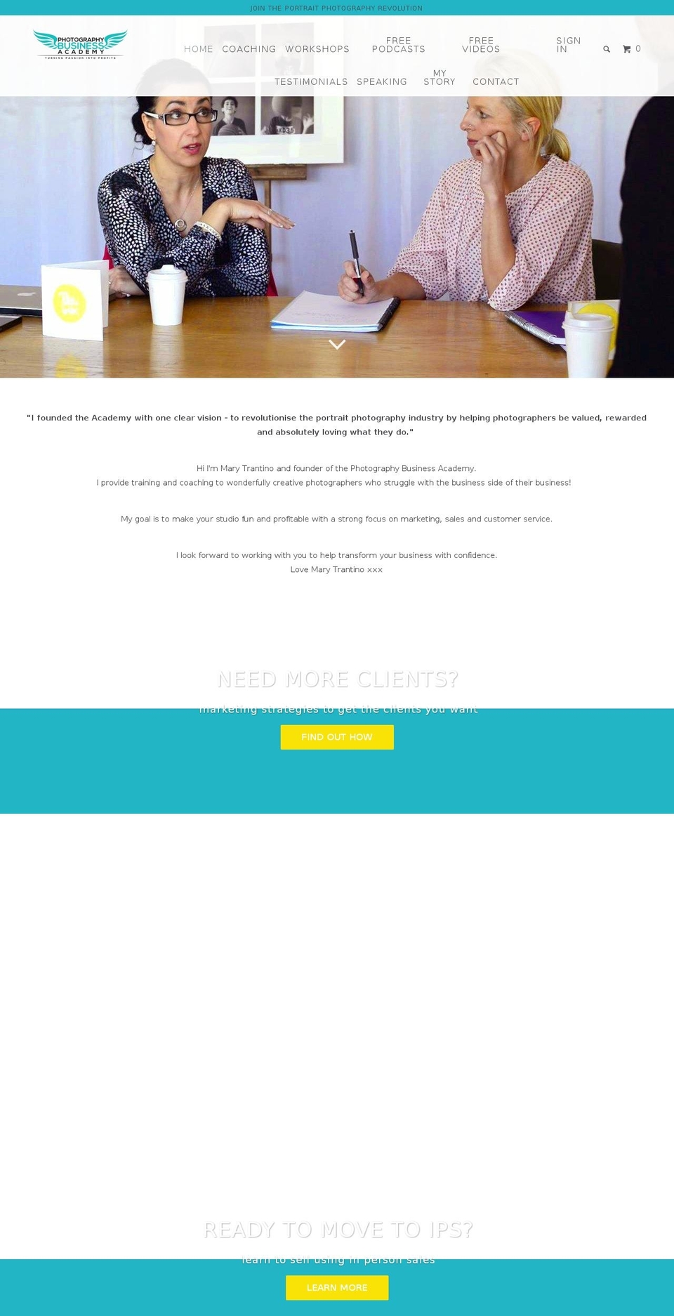 photographybusinessacademy.com — Shopify storefront screenshot