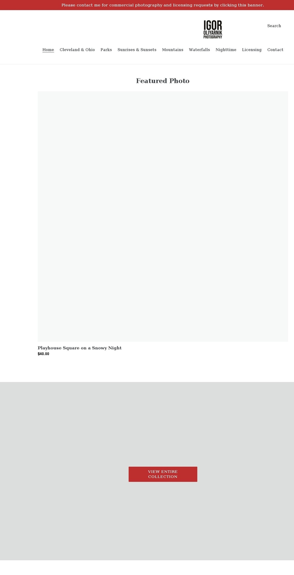 photographybyigor.com shopify website screenshot