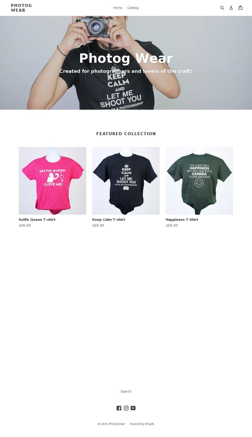 photogwear.com — Shopify storefront screenshot