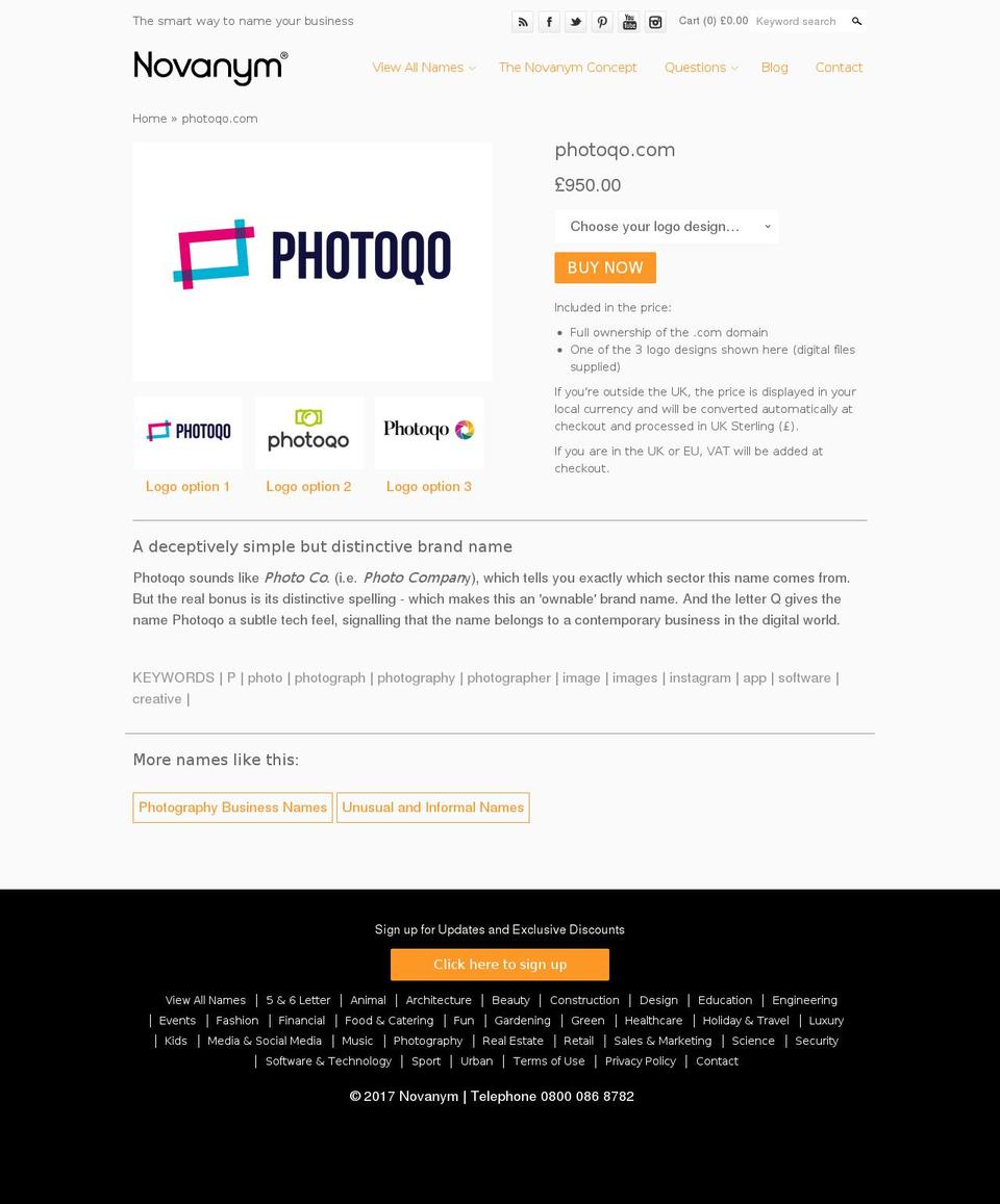 photoqo.com shopify website screenshot
