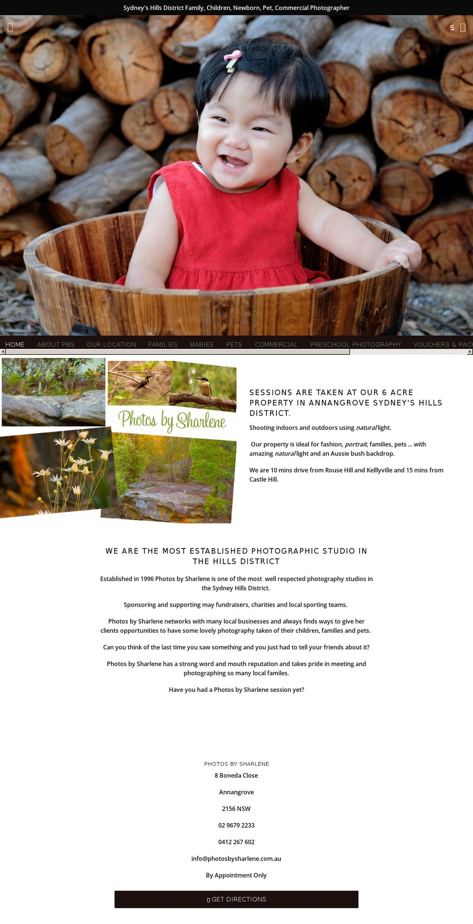 photosbysharlene.com.au shopify website screenshot