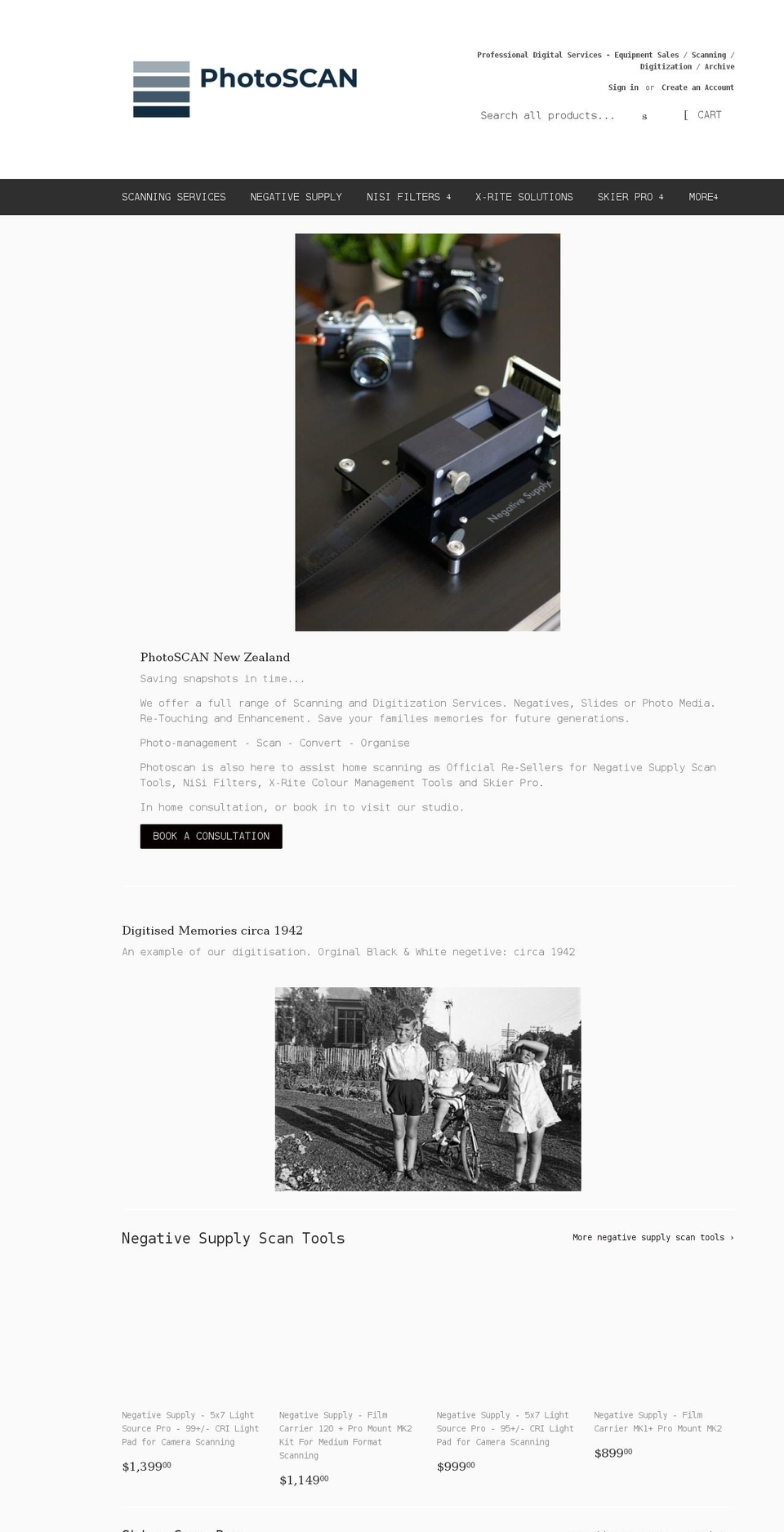 photoscan.co.nz shopify website screenshot