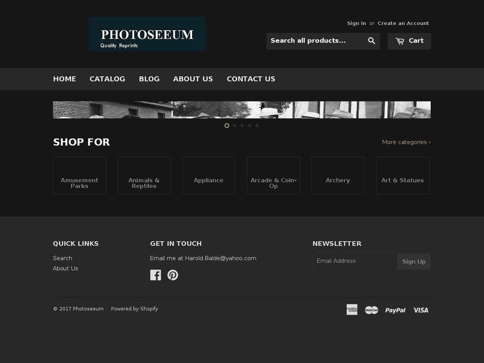 photoseeum.com shopify website screenshot