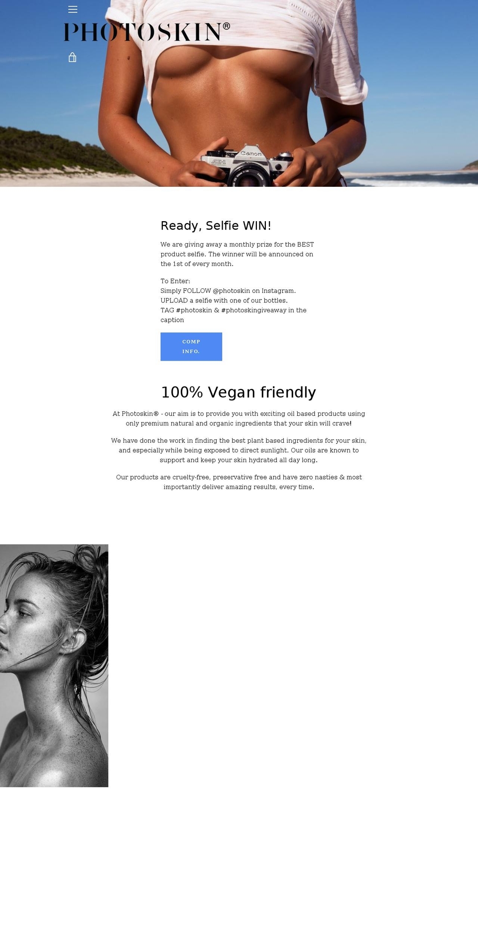 photoskin.net shopify website screenshot