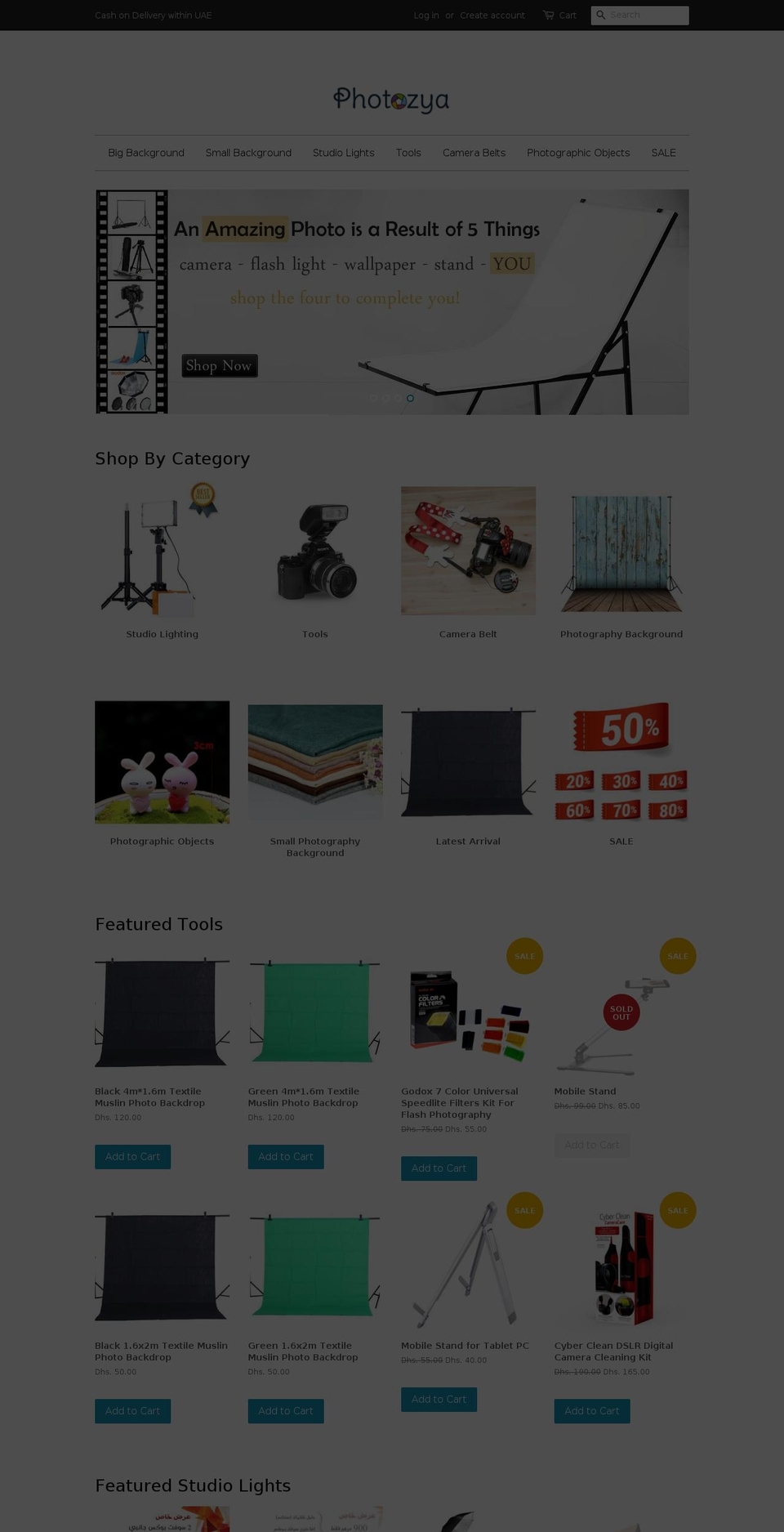 photozya.com shopify website screenshot