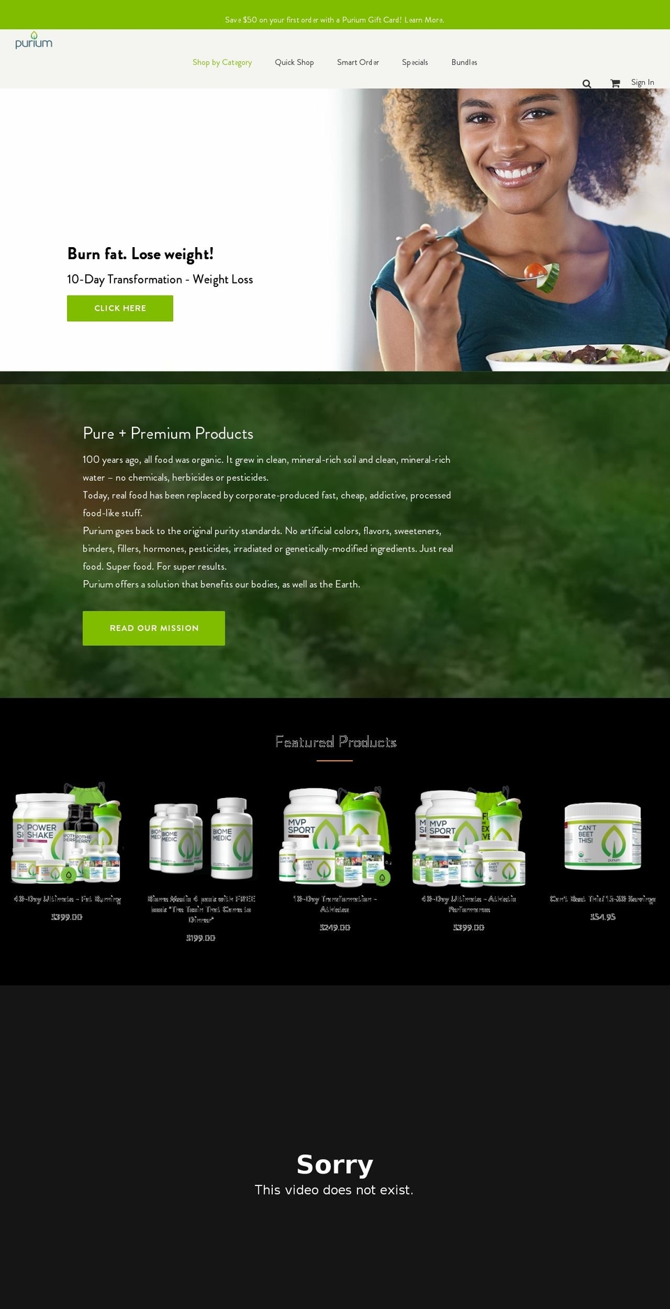 Production | BVA Shopify theme site example phpfoods.com