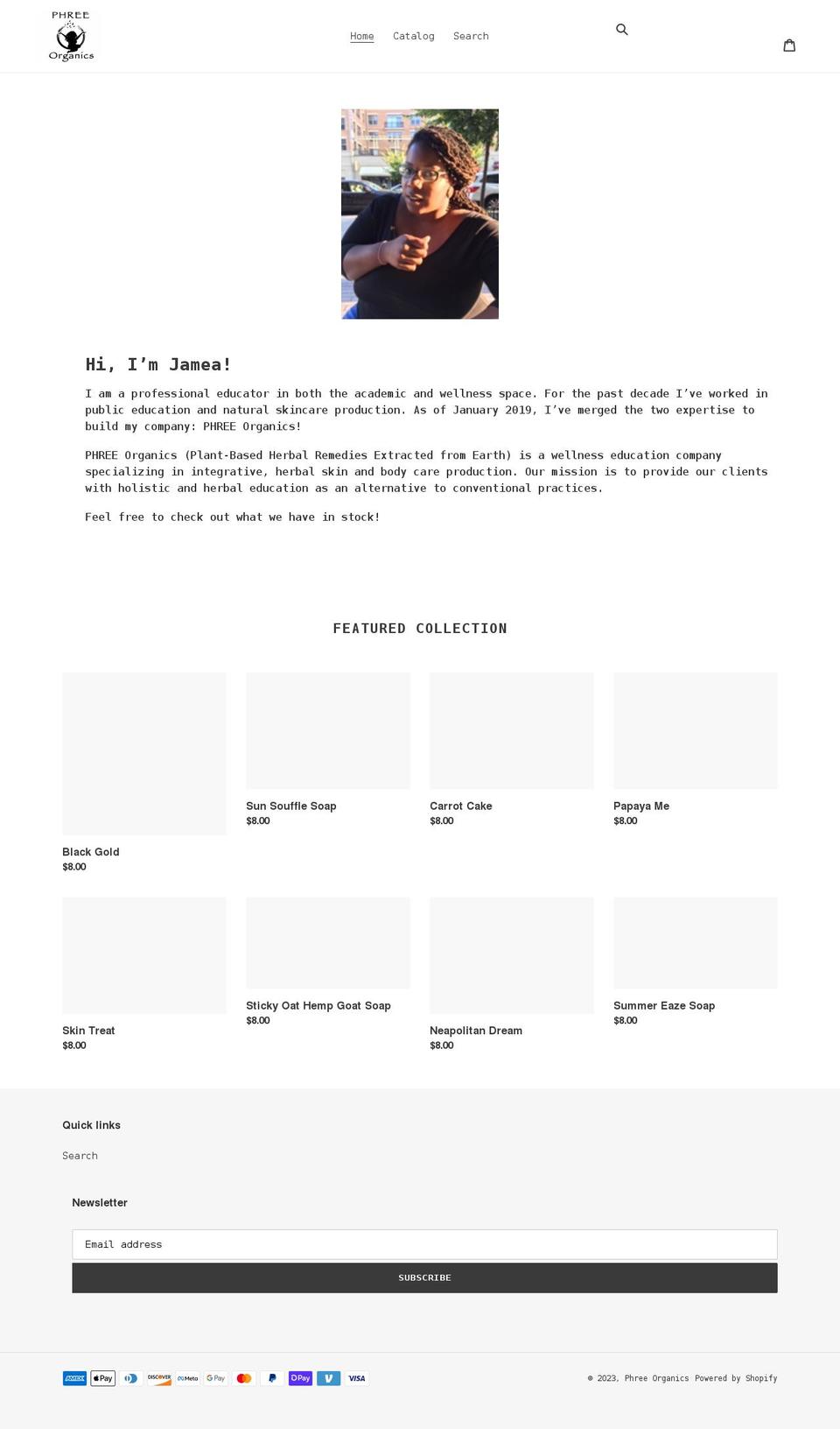 phree-organics.myshopify.com shopify website screenshot