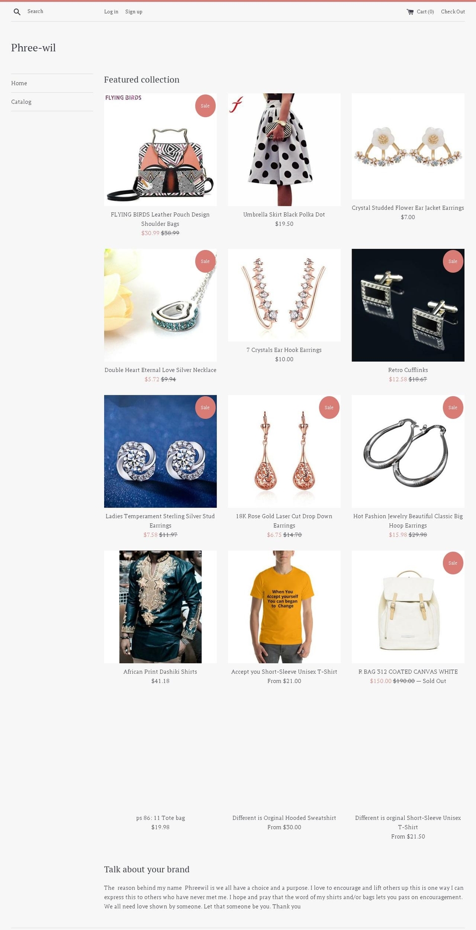 phreewil.com — Shopify storefront screenshot