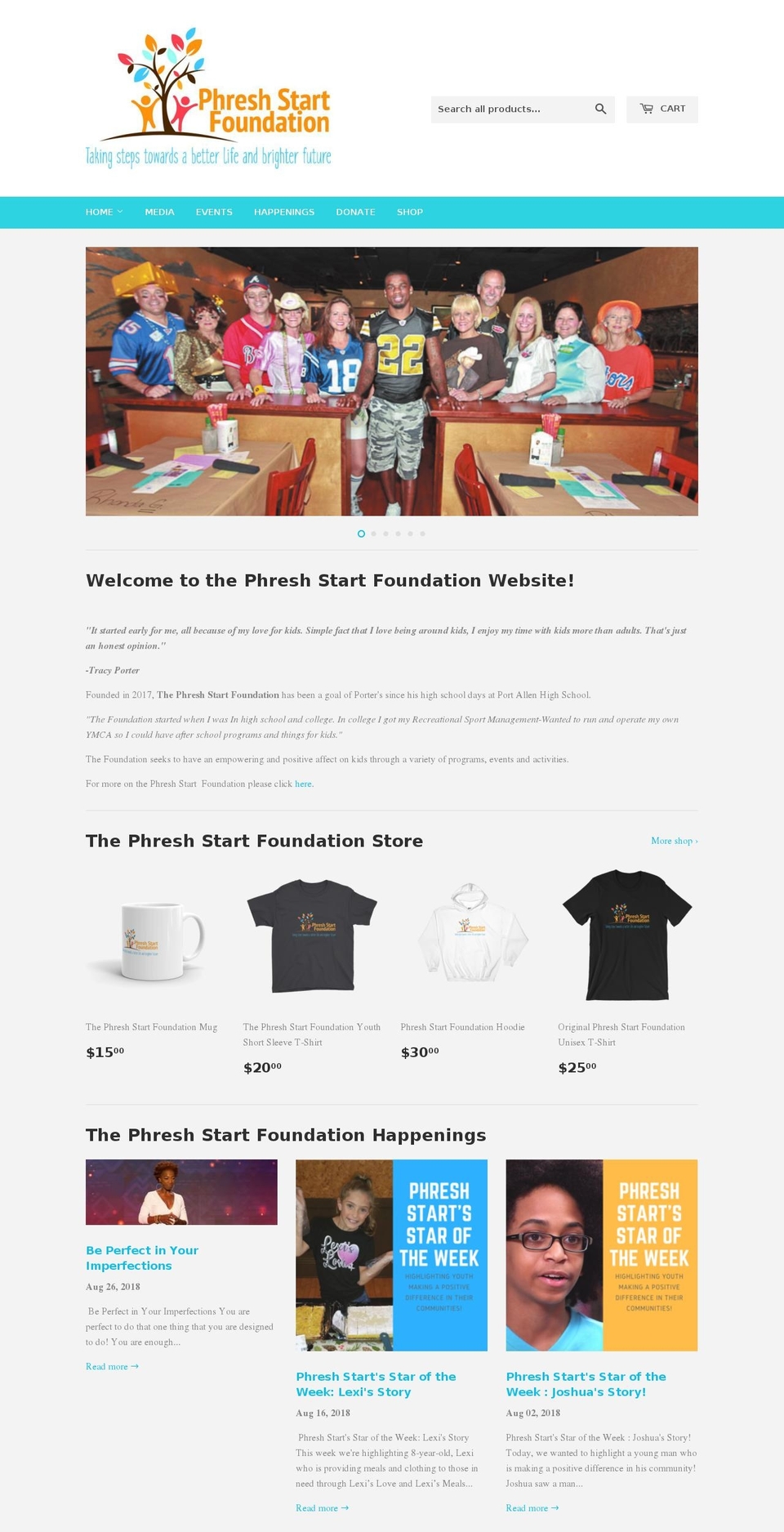 phreshstart.org shopify website screenshot