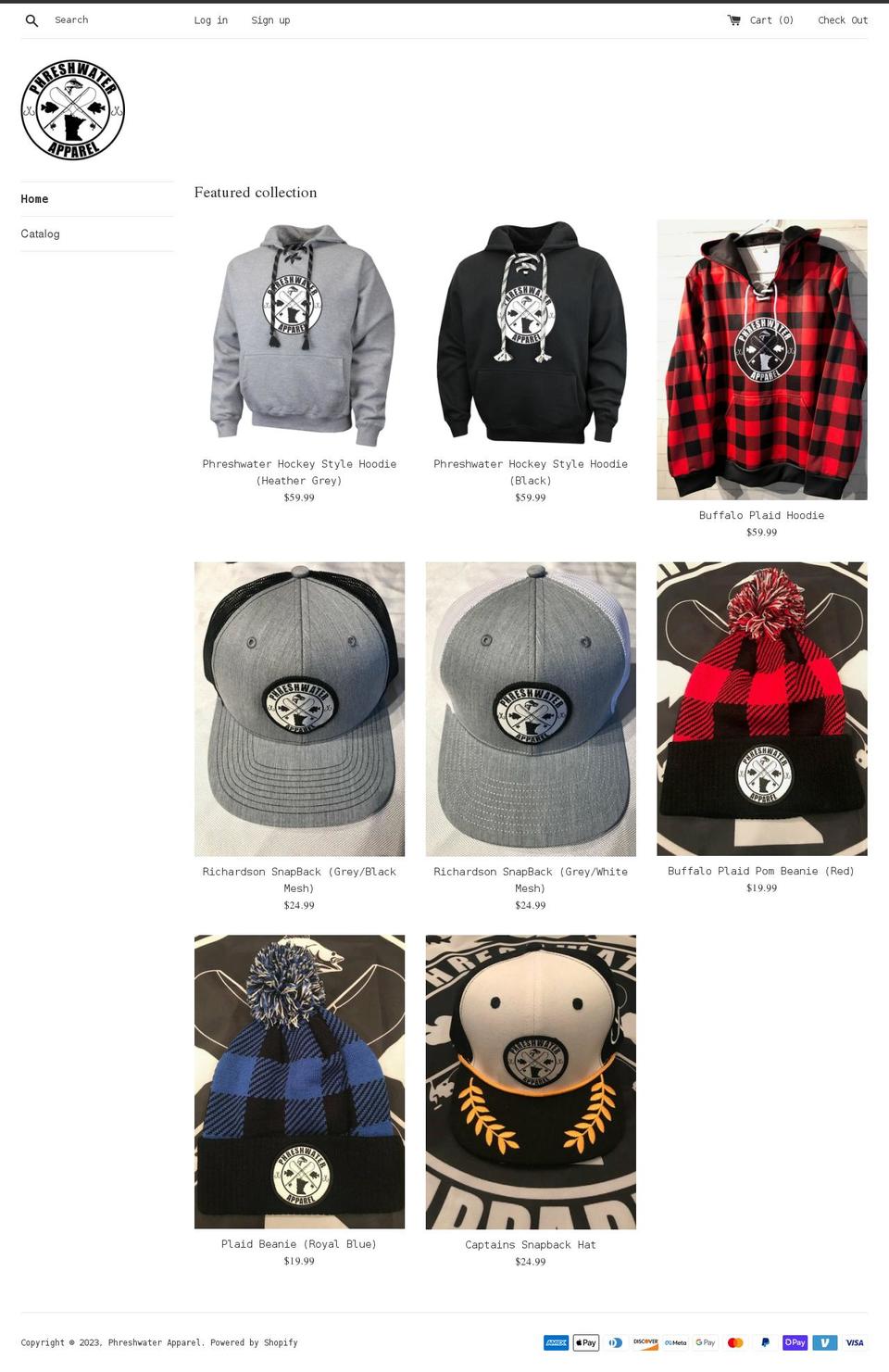 phreshwaterapparel.com shopify website screenshot