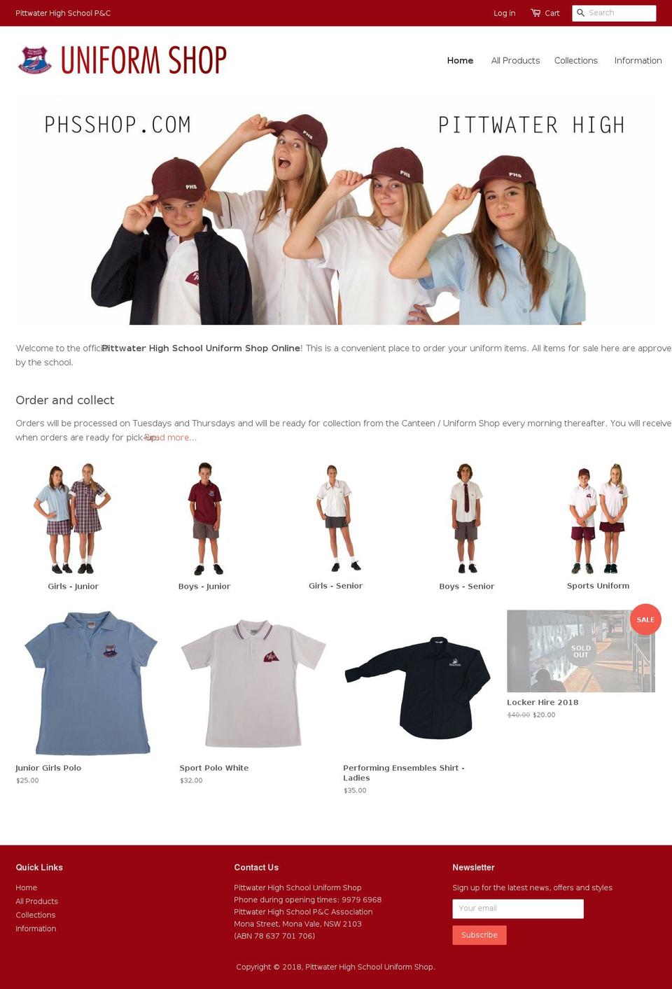 phsshop.com shopify website screenshot